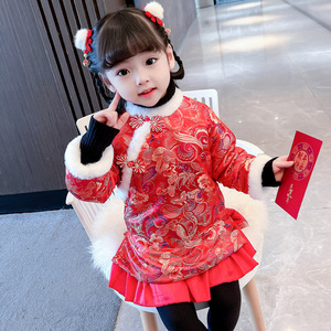 006人付款淘宝女童汉服秋冬古风长袖中国风唐装12岁小女孩春秋儿童超