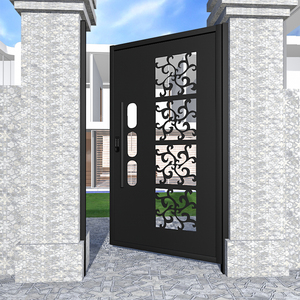 欧美式铁艺雕花别墅庭院大门学校小区民宿花园院子单开双开子母门