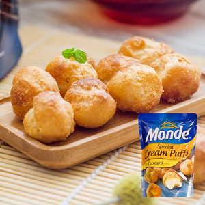 菲律宾进口零食 monde道吉草泡芙球蛋糕夹心奶油泡芙脆皮点心25g