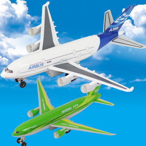 彩珀飞机模型国产大飞机空客380民航小飞机仿真航模摆件声光回力