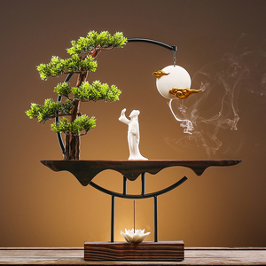 茶宠倒流香创意禅意小和尚茶桌茶台茶盘茶道配件茶玩装饰品摆件