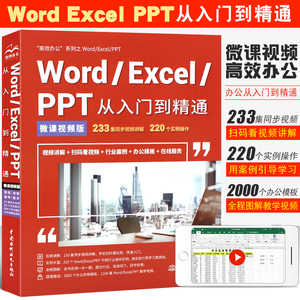 正版Word Excel PPT从入门到精通 表格制作excel教程函数公式计算机应用基础知识电脑自学入门办公软件教程书全套wps教材教程书籍