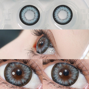 黑山羊灰美瞳女半年抛混血大直径14.5日抛月抛近视隐形眼镜润瞳ka