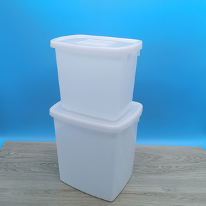 加厚塑料带盖糖水桶小白桶方形商用奶茶桶冰桶冷饮桶食品级塑胶桶