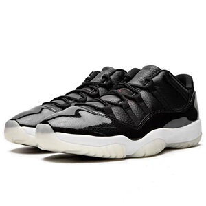 air jordan 11 aj11 大魔王黑白低帮休闲球鞋 72-10 av2187-001