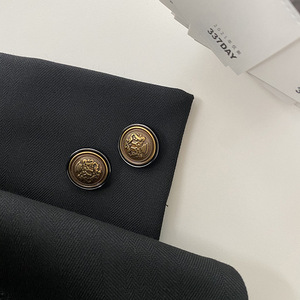 西装纽扣古铜色高档金属扣子圆形西服高端呢大衣上衣百搭袖口配件