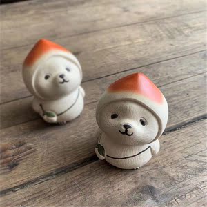宜兴紫砂茶宠雕塑摆件茶台摆设手工精品可养茶水小桃子熊猫桃墩墩