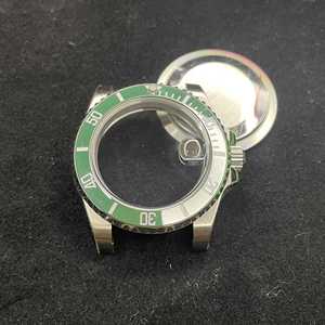 改装手表配件NH35錶壳40MM水鬼精钢表壳日本4R35NH36机芯陶瓷圈口