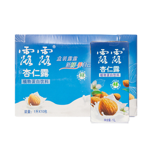 露露 1l*10包 经典承德 杏仁露 植物蛋白饮料饮品 整箱装