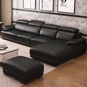 左右真皮沙发三人沙发