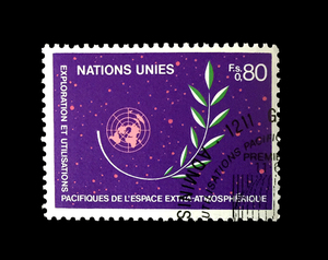 联合国邮票 24、和平利用外层空间 盖销上品