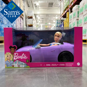 山姆芭比敞篷汽车套装粉色敞篷车炫酷时尚跑车过家家儿童玩具礼物