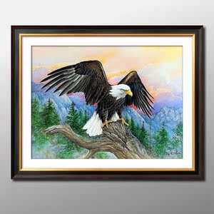 diy立体满钻钻石画点钻十字绣动物大展宏图老鹰方钻圆钻贴钻画