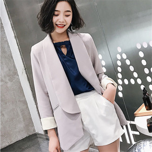 复古港味精神女装网红套装知性时尚2019新款气质上衣配短裤三件套