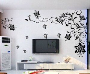 客厅背景墙彩绘装饰手绘壁画电视墙绘diy涂鸦壁饰家居墙体影视墙