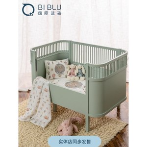 丹麦Sebra婴儿床实木原装进口新生宝宝环保儿童成长床可延展0-8岁