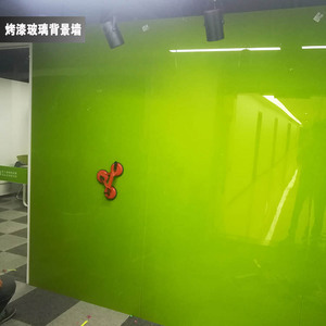 烤漆玻璃背景墙公司logo墙面钢化5mm8mm杭州上门安装写字板白板定