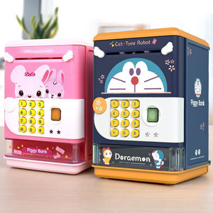 益米儿童存钱罐玩具创意指纹开锁密码存储男女孩中英文音乐故事3