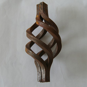 深圳钢艺家 铁艺配件装饰大门栏杆铁艺鸟笼花麻花头栏杆扶手