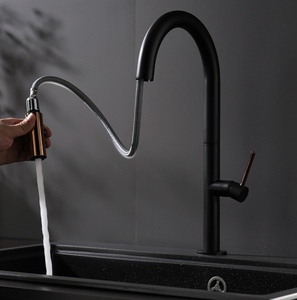 触摸感应全铜抽拉水龙头 厨房龙头 小红书