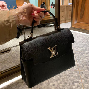 lv牛皮黑色女包