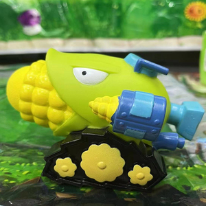 正版软胶二代玉米加农炮植物大战僵尸玩具可发射软胶子弹大号弹射