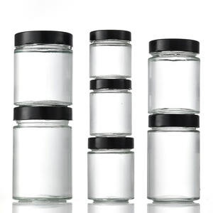 高盖食品级圆形水果罐头玻璃瓶辣椒酱蜂蜜瓶子果酱罐带盖空密封罐