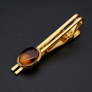 日本回流 豹纹宝石 领带夹 男士收藏 复古vintage80年代风格经典