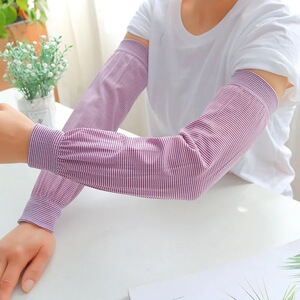 夏季纯棉全棉防晒袖套男长款针织袖工作防套袖女袖头护袖上班秀套