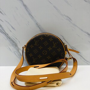 二手98新lv路易威登15老花小圆饼秀款小圆包单肩手提包