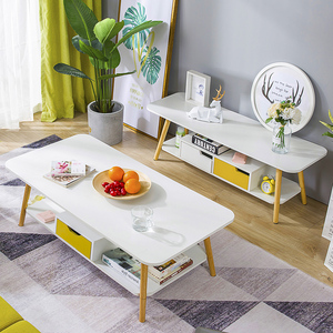 北欧茶几简约现代电视柜组合客厅简易小户型桌子多功能餐桌两用