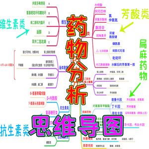 医学考研医疗本科期末考试/药物分析知识总结思维导图yf