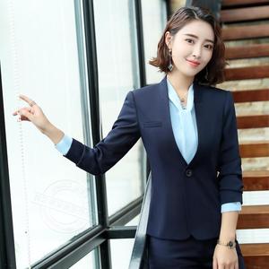 东大门新颖女装2018新款长袖职业套装女银行职员工作服酒店前台销