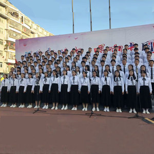合唱团演出服高中生 韩版长裙毕业诗歌朗诵比赛服装男白衬衣黑裤