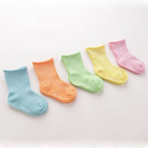 拉比2023春夏新款婴儿袜男童女童宝宝学生夏季白色薄款中短筒袜子