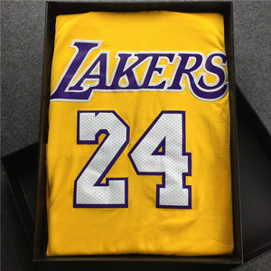 刺绣湖人队科比球衣24号布莱恩特纪念复古kobe退役篮球服背心男女