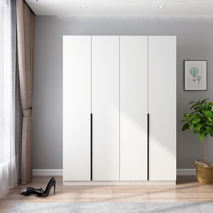 衣柜家用卧室收纳实木柜子现代简约高光板平开柜门实木颗粒板柜体