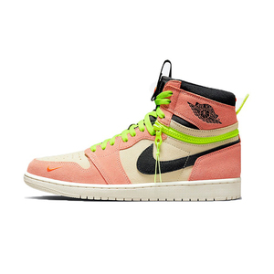 nike air jordan 1 aj1男杏橙拉链高帮运动篮球鞋 cw6576-800