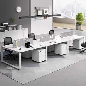 办公家具办公桌椅组合简约现代办公屏风职员桌椅四人卡位员工桌