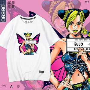 网红t恤男ins超火 空条徐伦jojo的奇妙冒险石之海日系二次元短袖