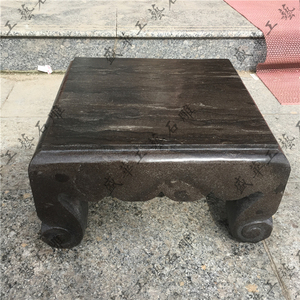 大理石底座石头花岗岩黑色貔貅麒麟摆件基座方形加工定制定做