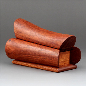 红木小棺材缅甸花梨木可开盖印章收纳盒越南特色手把件工艺品摆件