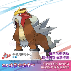 switch口袋妖怪精灵宝可梦剑盾钻石珍珠复刻6v闪光 炎帝