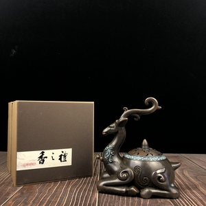 铜香炉摆件卧鹿貔貅龙龟熏炉檀香沉香禅意室内创意装饰