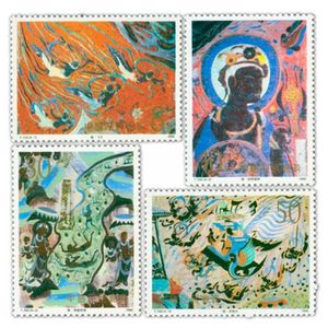 1990年T150壁画三组邮票 集邮 JT票 保真原胶 全品 集邮/收藏