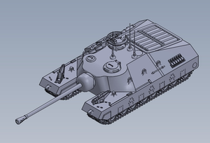 t95坦克简易三维3d数模模型