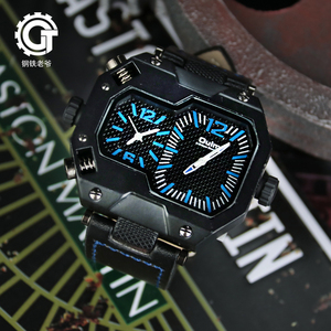 钢铁老爷全境封锁黑色潮牌手表男欧美炫酷黑霸气个性特工手表嘻哈