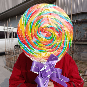 超大棒棒糖1000g七彩波板糖礼盒装创意心形高颜值糖果儿童节礼物