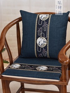 新中椅式红木木沙发坐垫实餐椅茶椅圈椅太凌轩阁垫师椅海绵垫定制