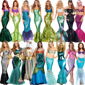 万圣节服装成人女美人鱼海王公主演出服影楼酒吧走秀表演cos礼服